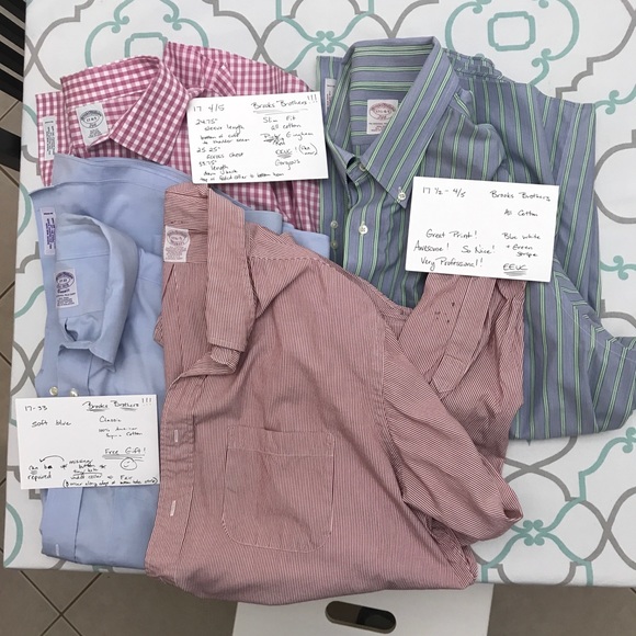 💙👔BROOKS BROTHERS!👔💙4 LONG SLEEVE DRESS SHIRTS - Picture 7 of 8
